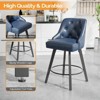 PU Leather Elegant 360° Swivel Bar Stool Stylish Design With Plush Cushion & Sturdy Build - 4 of 4