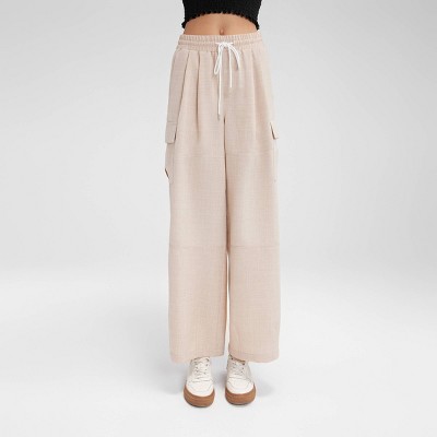 Women's Cargo Drawstring Straight Leg Pants - Wild Fable™