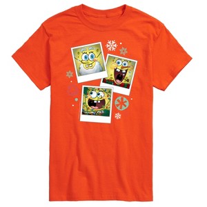 Men's - SpongeBob SquarePants - Christmas Photo Collage Short Sleeve Graphic T-Shirt - 1 of 4