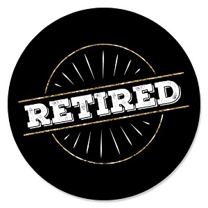 Big Dot of Happiness Happy Retirement - Retirement Party Circle Sticker Labels - 24 Count - 1 of 4
