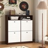 TIRAMISUBEST 4-Drawer Shoe Cabinet - Freestanding Storage Organizer with Flip Doors & Anti-Tip Design for Entryway/Hallway - 2 of 4
