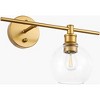 Elegant Lighting Collier 1 light Brass and Clear glass right Wall sconce - 4 of 4