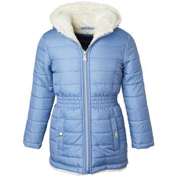 Limited Too Toddler Girl Midweight Long Puffer Jacket with Baby Fur Lining