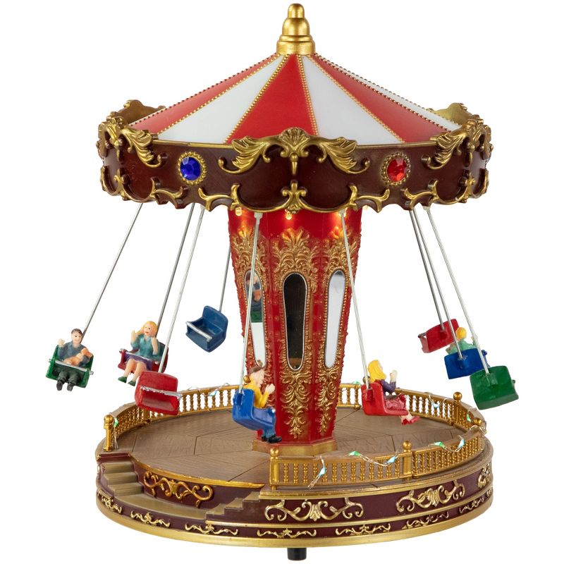 Northlight Animated and Musical Carnival Carousel LED Lighted Christmas Village Display - 10.75", 3 of 6