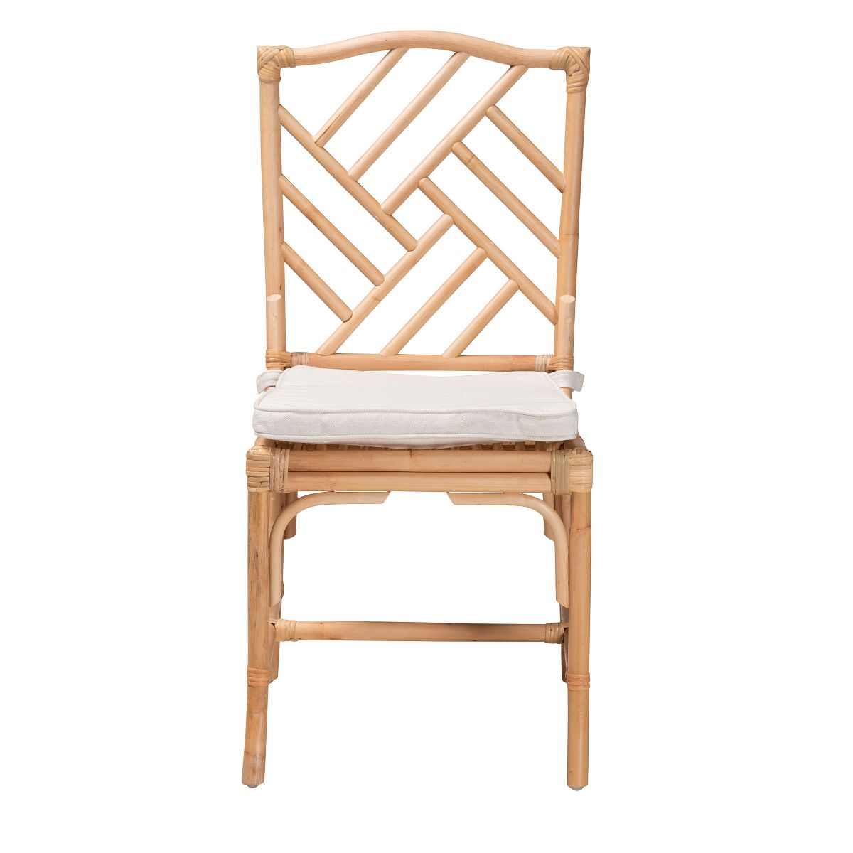 bali & pari Rio Modern Bohemian Natural Brown Rattan Dining Chair - thumbnail 3