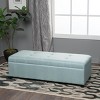 50.8" Wide Contemporary Tufted Storage Ottoman Bench with Soft-Close Hinges for Living Room -3irtyhousy - 2 of 4