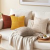 REGALWOVEN Solid Corduroy Soft Decorative Throw Pillow Covers for Modern Farmhouse Home Decor 18 x 18 Inch 2 Pcs - 4 of 4