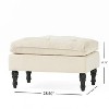 CAVINAS Modern Pillow Top Ottoman Stool with Retro Wood Legs,Button Tufted Ottoman for Living Room,Bedroom - 4 of 4