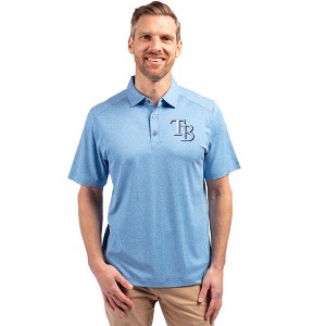 Tampa Bay Rays Cutter & Buck Forge Eco Stretch Recycled Mens Polo - Dark Atlas Heather - 1X Large - 1 of 1