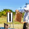 VEVOR Manual Honey Extractor, 3 Frames Honey Spinner Extractor, Stainless Steel Beekeeping Extraction, Honeycomb Drum Spinner with Lid - 2 of 4