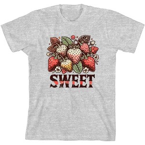 Sweet Strawberries Youth Crew Neck Short Sleeve Tee - 1 of 2