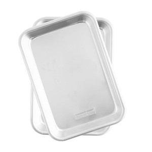Nordic Ware Naturals 2pc Aluminum Eighth Sheet Set Silver: Small Baking & Cookie Sheets, Hand Wash, Oven-Safe Bakeware - 1 of 4