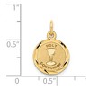 Black Bow Jewelry 14k Yellow Gold Small Holy Communion Charm, 13mm (1/2 inch) - 4 of 4