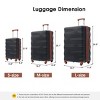 3-Piece Matching Hardshell Luggage Set,Checked Suitcases Expandable Lightweight Spinner Suitcases with TSA Lock (20"/24"/28")-Cuddlewood - 4 of 4