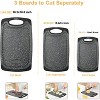 Plastic Cutting Board, 3 Pieces Dishwasher Safe Cutting Boards with Juice Grooves, Easy Grip Handle, Non-Slip. - 4 of 4