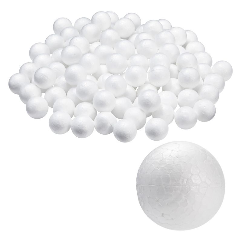 Juvale 100 Pack 1-Inch Polystyrene Mini Foam Balls for Kids Arts and Crafts, Home Party, Small Classroom Spheres, 1 of 9