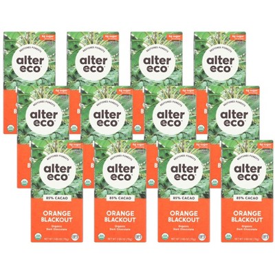 Alter Eco Organic Orange Blackout Datk Chocolate Bar - Case of 12/2.65 oz