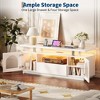 TV Stand for 65 inch TV, Media Console with Power Outlets USB LED Lights, Modern Entertainment Center with Large Drawer Adjustable - 4 of 4