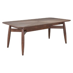 HomeRoots 78" Espresso Solid Wood Dining Table - 1 of 4