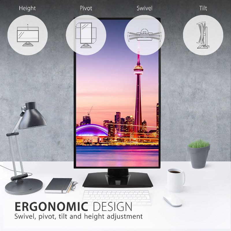 ViewSonic VP3268a-4K 32 Inch Premium IPS 4K Monitor with Advanced Ergonomics, ColorPro 100% sRGB Rec 709, 14-bit 3D LUT, Eye Care, HDR10 Support,, 5 of 11
