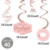 Big Dot of Happiness Rose Gold Graduation Class of 2026 Decorations Hanging Swirls - Set of 40 - 4 of 4