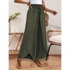 Women's Elastic Waist Wide Leg Pants Casual Loose Fit Pants - 2 of 3
