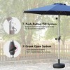 DOMETOUR 10FT Patio Umbrella, Outdoor Table Umbrella with Tilt, Crank, UV Protection, Waterproof, 8 Ribs for Garden, Deck, Backyard, Pool (Navy Blue) - 4 of 4