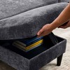 NicBex Chenille 3 Seat L-Shape Sectional Sofa with Storage Chaise for Living Room,Apartment,Office,Gray - 4 of 4