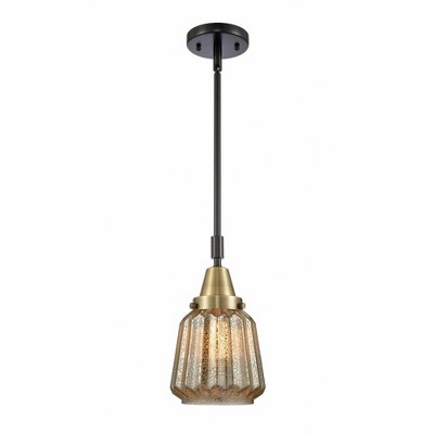 Chatham - 1 Light Stem Hung Mini Pendant In Art Deco Style-9.13 Inches Tall and 7 Inches Wide