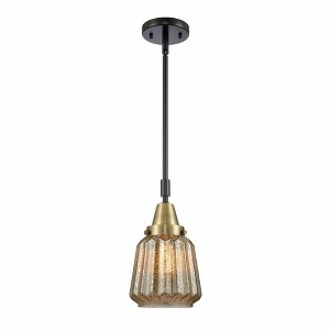 Chatham - 1 Light Stem Hung Mini Pendant In Art Deco Style-9.13 Inches Tall and 7 Inches Wide - 1 of 1