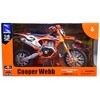 KTM 450 SX-F #2 Cooper Webb "Red Bull KTM Factory Racing" SuperCross 1/6 Diecast Model by New Ray - 3 of 4