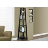 Bookshelf, Bookcase, Etagere, Corner, 5 Tier, 72"h, Office, Bedroom, Brown Laminate, Contemporary, Modern - 2 of 4
