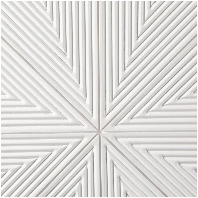 Wood Geometric Carved Radial Wall Decor White - CosmoLiving by Cosmopolitan, 2 of 6