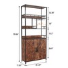 Tall Wine Cabinet & Bar Storage Rack ¨C 5-Tier Freestanding Bakers Rack with Metal Racks, Baskets, and Hooks for Wine, Glasses, Beverages, and Snacks - 2 of 4