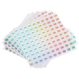 Unique Bargains Office Home Warehouse Self-Adhesive Round Reflective Sticker 10 Sheets - 1 of 4