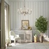 LNC Lupus 6-Lights 37.4" French Country/Cottage Candle Chandelier,Disressed White and Bronze - 4 of 4