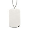 Chisel Stainless Steel Brushed and Round Edge XLarge 2mm Dog Tag on a 24" Ball Chain Necklace - 2 of 4