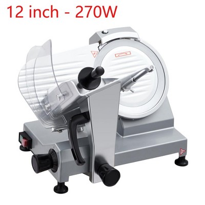 Commercial 12" Electric Meat Slicer Blade Food Slicer Cutter 270W With Child Lock
