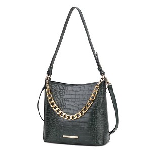 MKF Collection Bizzy Faux Crocodile-Embossed Vegan Leather Women’s Shoulder Bag by Mia K - 1 of 4