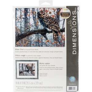 Dimensions Counted Cross Stitch Kit 14"X11"-Wise Owl - 1 of 2