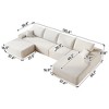 135" Cloud Plush Corduroy U-Shaped Sectional Sofa with Right Chaise & Ottoman - 3 of 4
