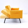 GDFStudio Saxton 70" Multi-functional Linen Sofa Bed with Cup Holder and Side Storage - 4 of 4
