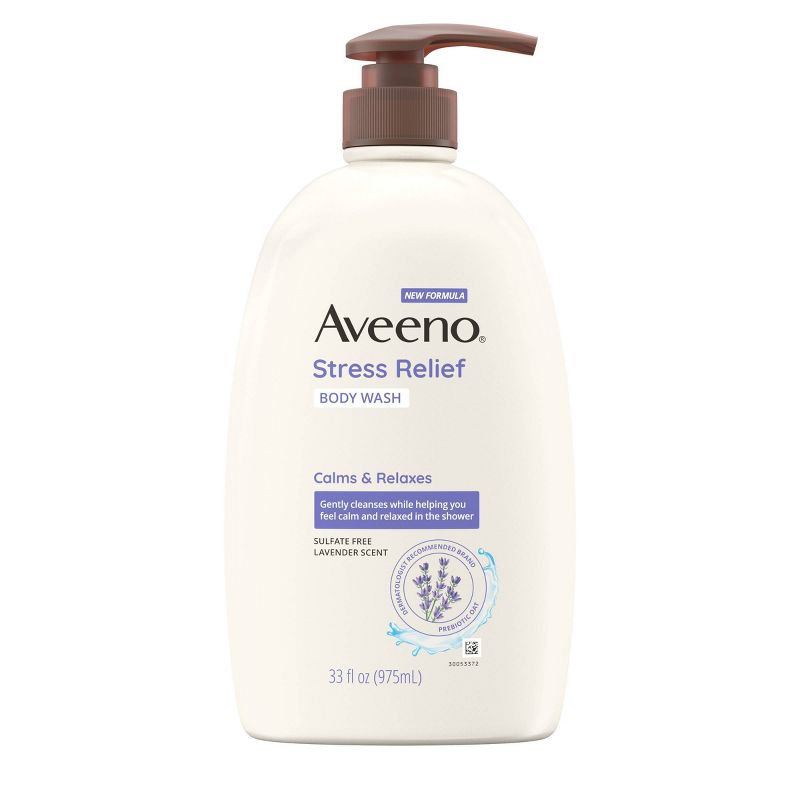 Aveeno Stress Relief Body Wash with Lavender &#38; Chamomile, 33oz, 3 of 14