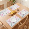 REGALWOVEN Farmhouse Placemats Set of 6 Linen Placemats for Dining Table Decor Indoor Outdoor Washable Floral Kitchen Table Mat - 3 of 4