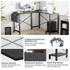 CAVINAS 50" L-Shaped Office Desk, Wooden Writing Table, Corner Gaming Desk with Storage Bracket & Side Pocket, Computer Desk for Home Office/Study - 2 of 4