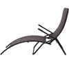 vidaXL Sun Lounger Brown Poly Rattan, Powder-Coated Steel Medium - 3 of 4