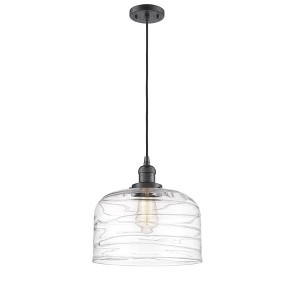 Bell - 1 Light Cord Hung Mini Pendant In Industrial Style-8 Inches Tall and 12 Inches Wide - 1 of 1