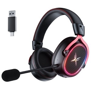 TAGRY K3 2.4GHz Wireless Gaming Headsets 7.1 Surround Sound Bluetooth Headphones 70H Playtime ENC Noise Cancelling Over Ear Game Headphone with Mic - 1 of 4