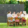 Wooakway Elegant Outdoor Vertical Garden Trellis with Hanging Planters, Metal Design for Patios and Gardens - 3 of 4