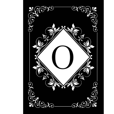Briarwood Lane Everyday Double Sided Garden Flag 12x18 For Outdoor Black and White Monogram O Garden Flag Flags For Outside